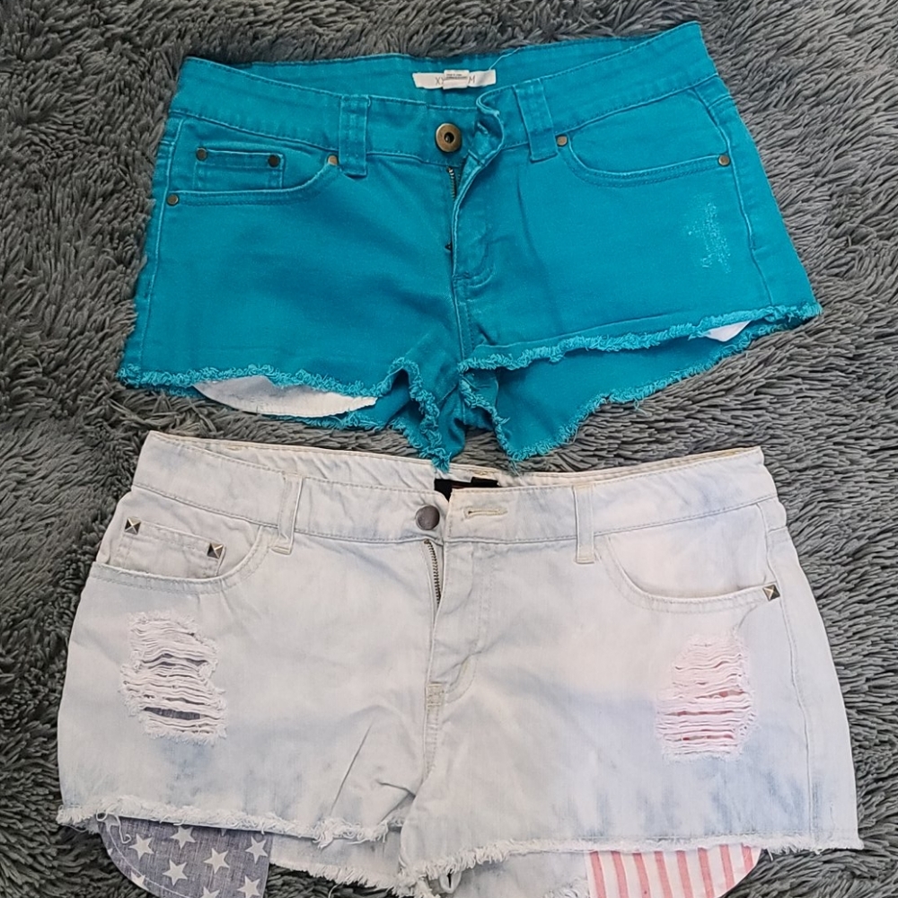Xxl denim' forever 21 short pant (2 piece )